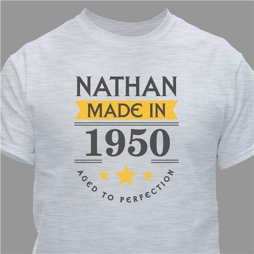 Personalized Aged to Perfection T-Shirt