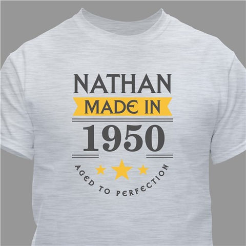 Personalized Aged to Perfection T-Shirt