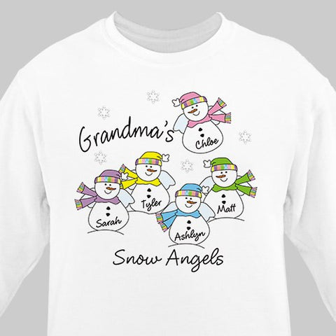 Snow Angels Personalized Sweatshirt