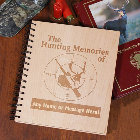 Hunting Memories Engraved Wood Photo Album