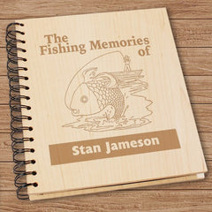 Fishing Memories Engraved Wood Photo Album