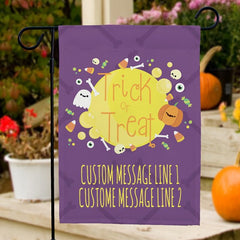 Personalized Trick or Treat Garden Flag