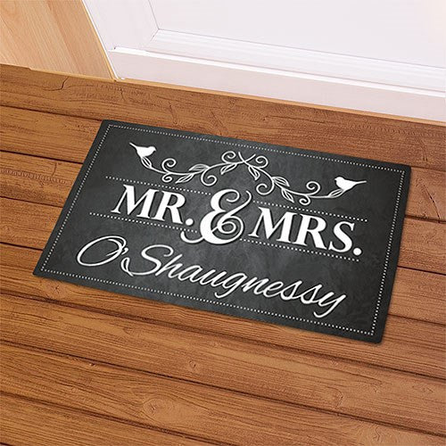Mr. & Mrs. Chalkboard Doormat