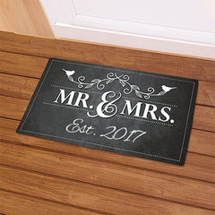 Mr. & Mrs. Chalkboard Doormat