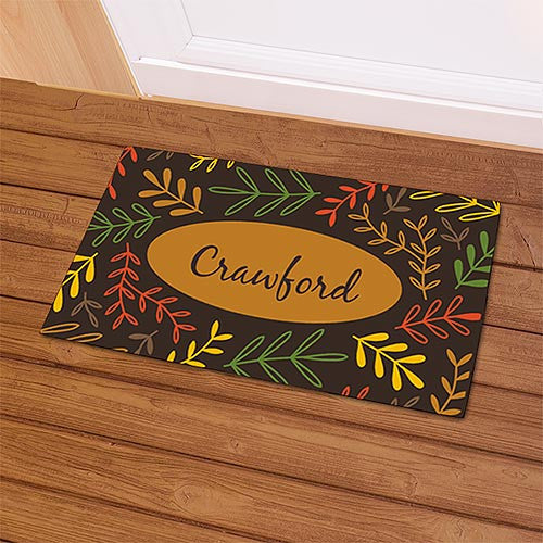 Fall Branches Family Name Doormat