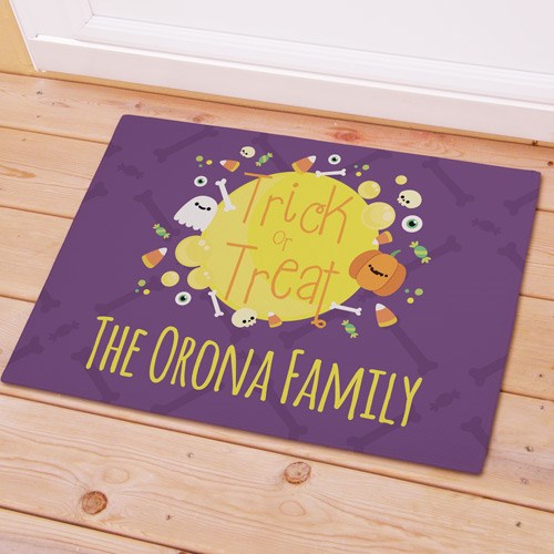 Personalized Trick or Treat Doormat