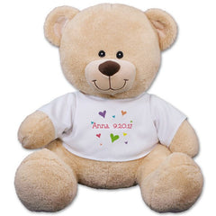 Personalized Hearts Teddy Bear