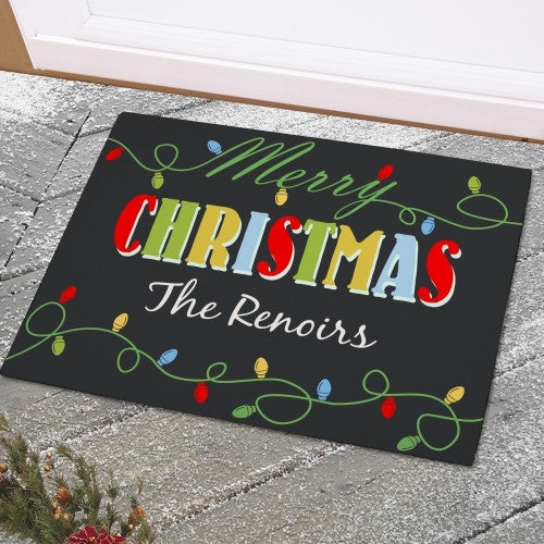 Christmas Lights Doormat