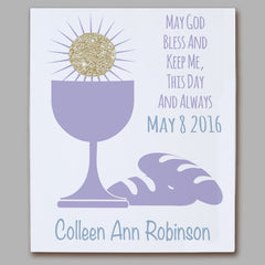 First Eucharist Personalized Wall Canvas