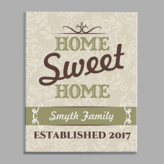 Home Sweet Home Custom Wall Canvas