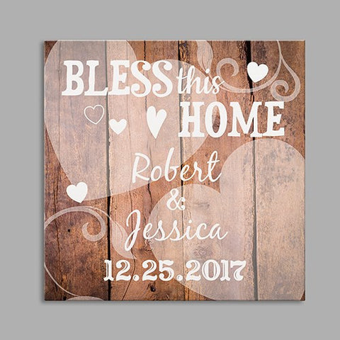 Bless This Home Wedding Canvas