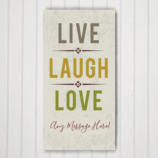 Live Laugh Love Personalized Canvas Print