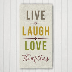 Live Laugh Love Personalized Canvas Print