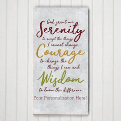 Serenity Prayer Personalized Canvas Print