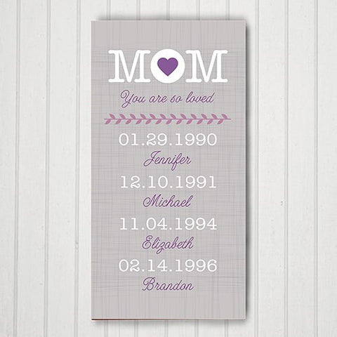 Custom Mom Canvas Print