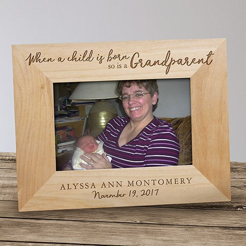 Engraved Grandparent Wood Frame