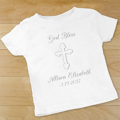 God Bless... Personalized Christening Infant Creeper or Shirt