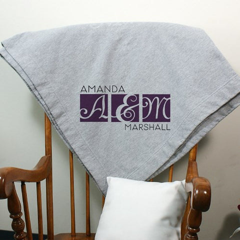 Personalized Couple's Sweatshirt Blanket