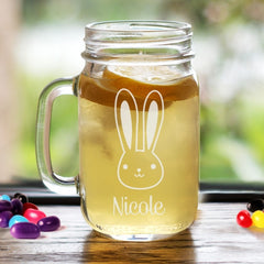 Easter Bunny Engraved Mason Jar