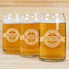 Custom Label Beer Can Glass
