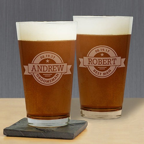 Custom Label Pint Glass