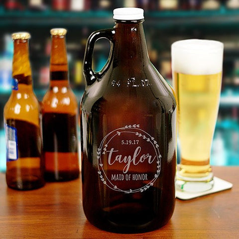 Custom Heart Wreath Growler