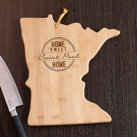 Minnesota State Shaped Cutting Board