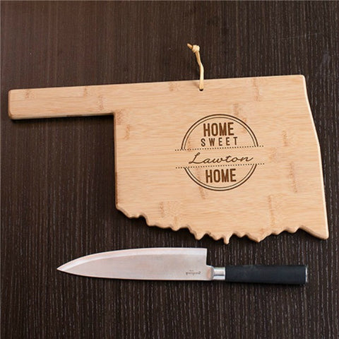 Oklahoma State Shaped Cutting Board