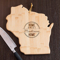 Wisconsin State Shaped Cutting Board