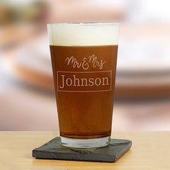 Couple's Custom Pint Glass