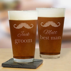 Engraved Groomsmen Pint Glass