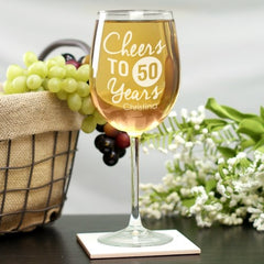 Engraved Birthday Wine glass