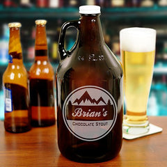 Engraved Mountain Beer Growler