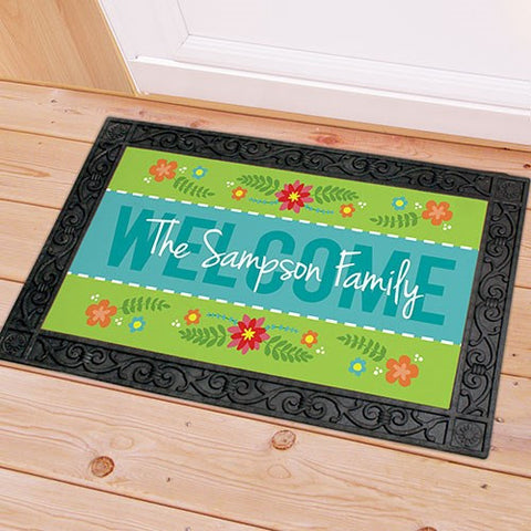 Spring Welcome Personalized Doormat