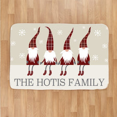 Custom Winter Gnome Family Blanket