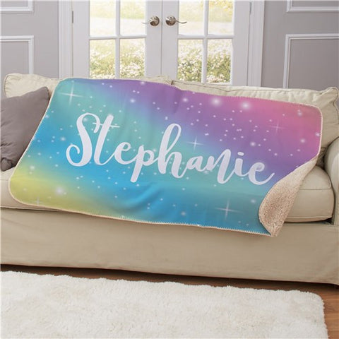 Personalized Rainbow Blanket