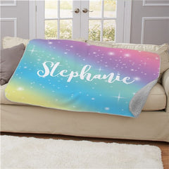 Personalized Rainbow Blanket