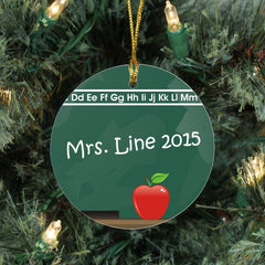 Teacher's Chalkboard Christmas Ornament