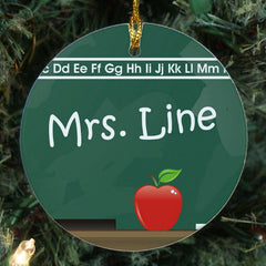 Teacher's Chalkboard Christmas Ornament