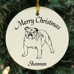 Custom Bulldog Ornament