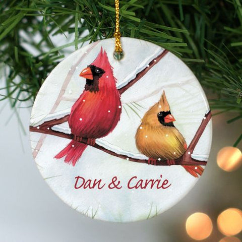 Cardinals Personalized Christmas Ornament