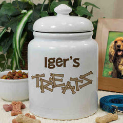 Dog Bone Personalized Treat Jar