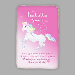 Personalized Unicorn Blanket