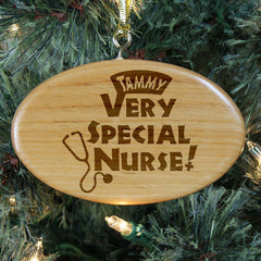 Special Nurse Personalized Wood Ornament