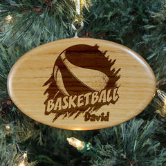 Basketball Personalized Wood Ornament
