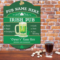 Personalized Irish Pub Sign