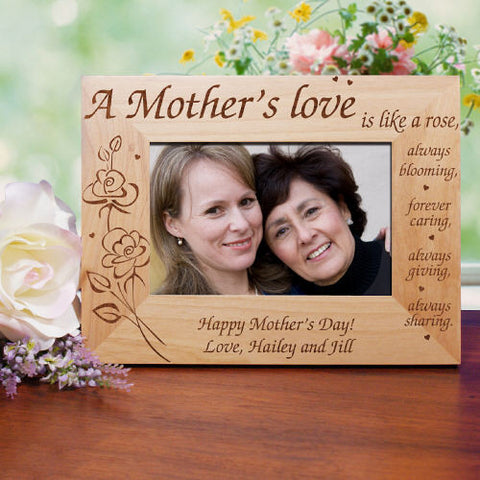 A Mother's Love Engraved Frame