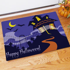 Haunted House Personalized Doormat