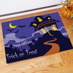 Haunted House Personalized Doormat
