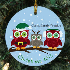 Owl Family Custom Ornament